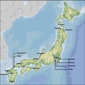 Japan map CIA fact book